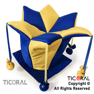 SOMBRERO REY CORONA ACETATO C/PELOTITAS BOCA JUNIORS x 1